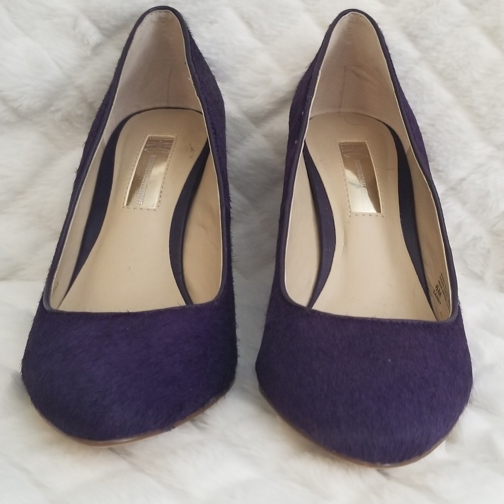 INC International Concepts Size 6 Purple Real Fur Wedges